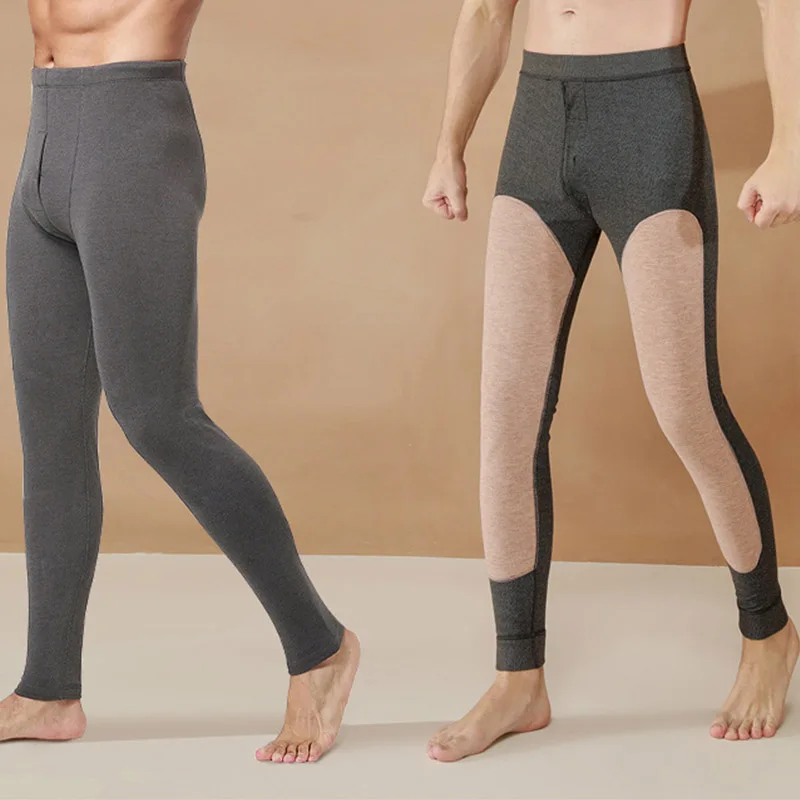 2023 Winter New Wool Knee Protection Warm Pants With High Quality Thickened Teeth Stickers Designer Casual Men's Fit Leggings