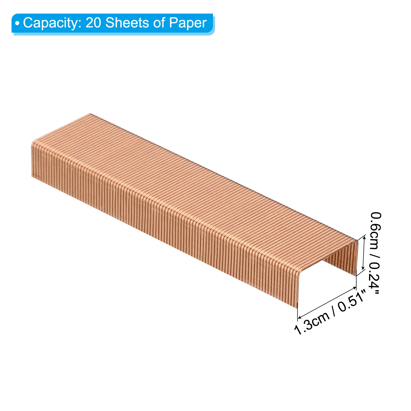 Rose Gold Metal Staples 4000Pcs/4Pack 26/6 Standard Stapler Staples 1/4Inch Long Staple Jam Free Binding Tools Office Stationery stapler pin