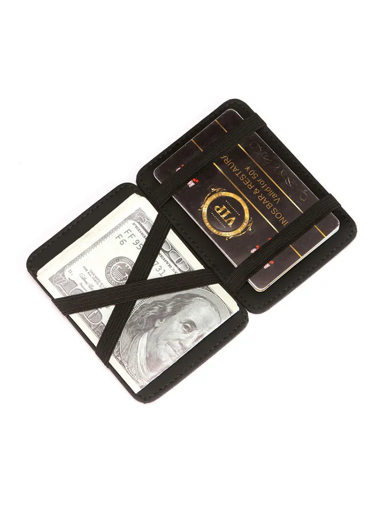 Thin Mini Wallet Men Business PU Leather Magic Wallets Credit Card Holder - 2