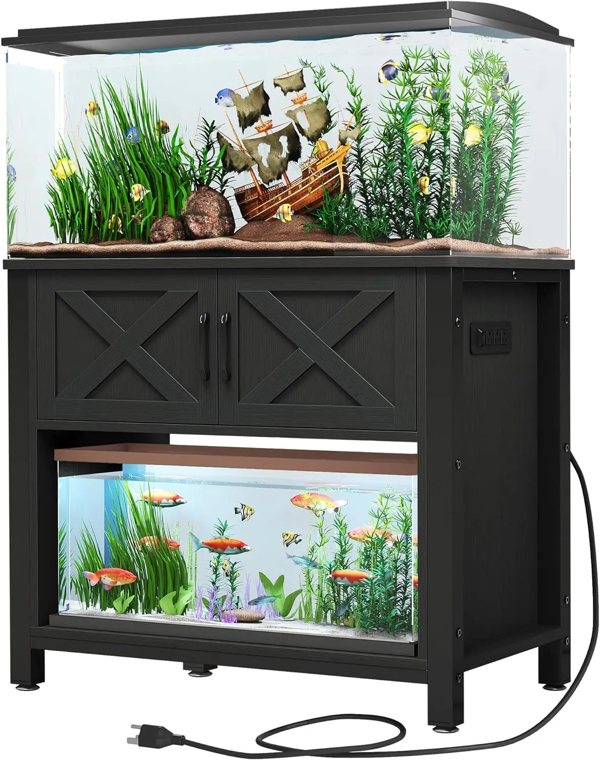 Heavy Duty Metal Aquarium Stand with Power Outlets, Cabinet for Fish Tank  Accessories Storage - Suitable - AliExpress, image size:1185x1500