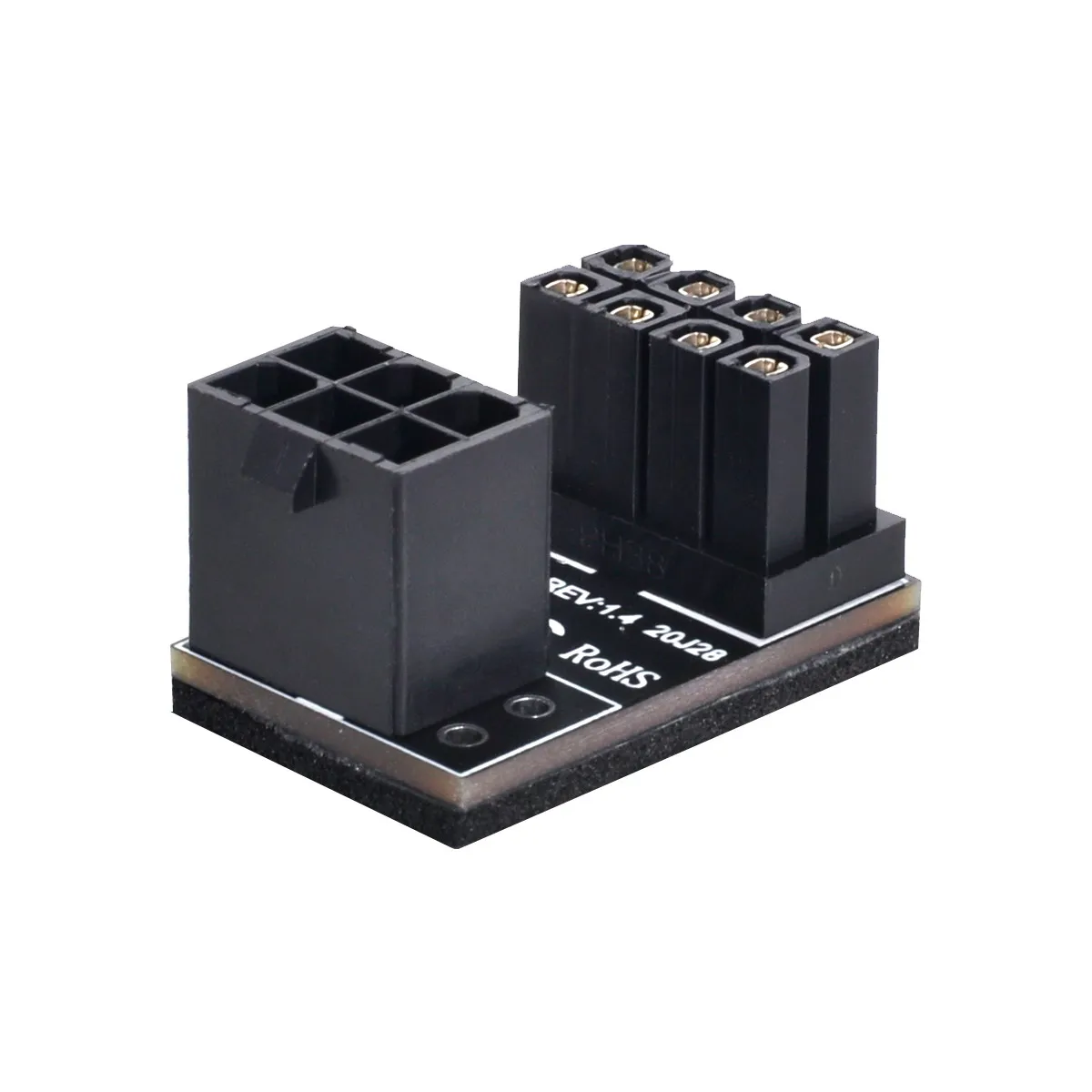 

Адаптер питания ATX 6Pin мама-8pin папа 180 градусов угловой для видеокарты