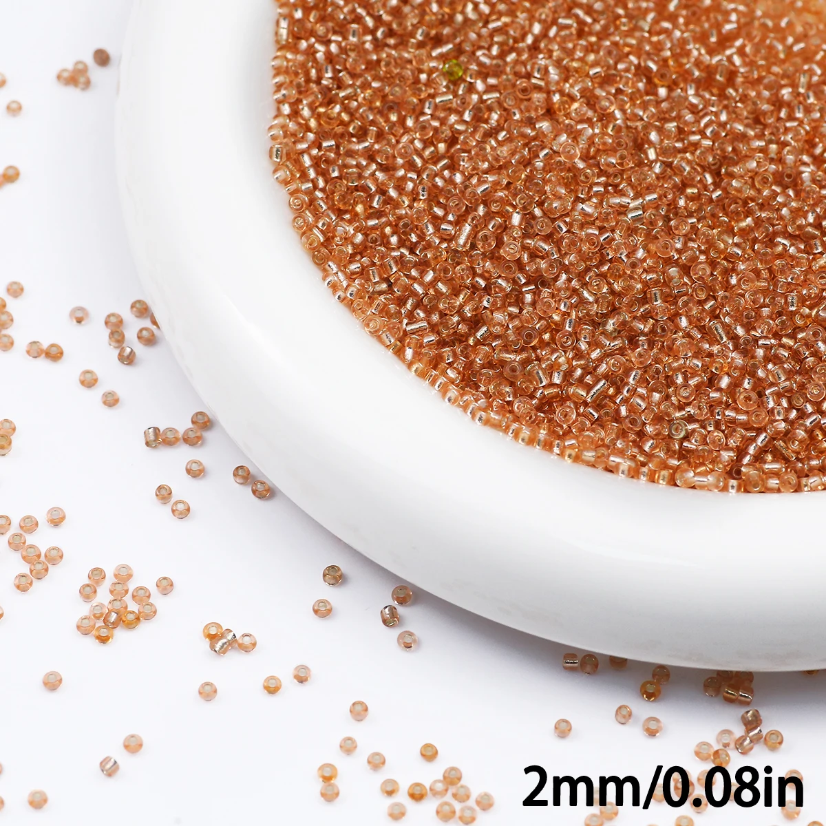 90g Transparent Glass Seed Beads for Jewelry Crafting and DIY Projects