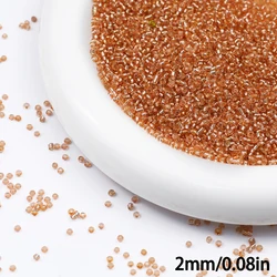 90g Transparent Glass Seed Beads for Jewelry Crafting and DIY Projects (Golden champagne)