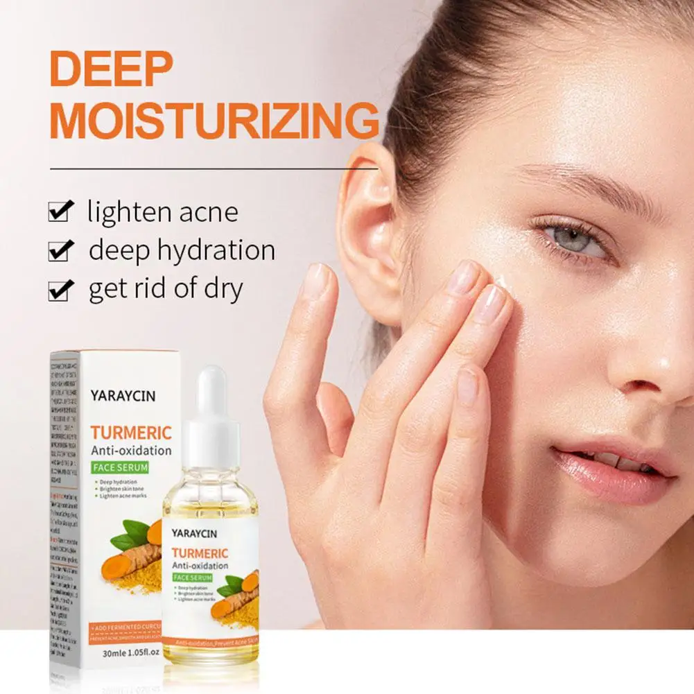 

Remove Dark Spots Turmeric Essence Anti Wrinkle Face Therapeutic Pores Moisturizing Acne Whitening Skin Serum Care Shrink H9J3