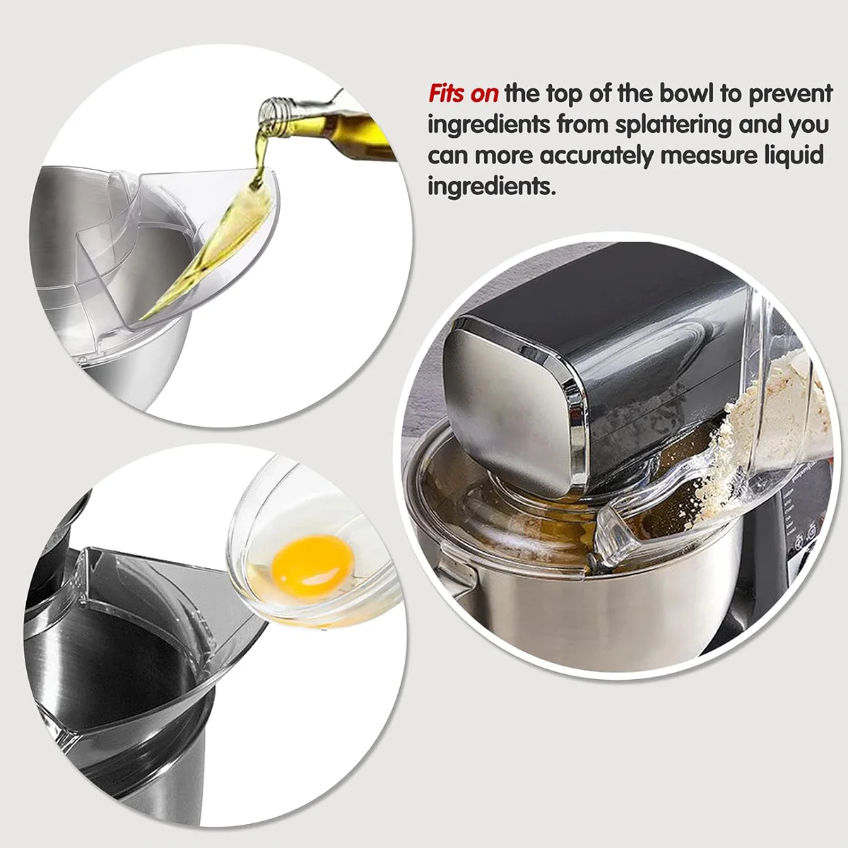 BPA silicone edge paddles and tipping covers for mixers Tipping shields and flexible edge mixers for 4.5 to 5QT mixing bowls (st