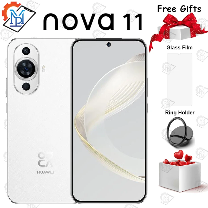 Telefono Cellulare Originale Huawei Nova 11 4G 6.7 Pollici 120Hz Schermo Oled Snapdragon 778G Harmonyos 3.0 Batteria 4500Mah Smartphone Nfc