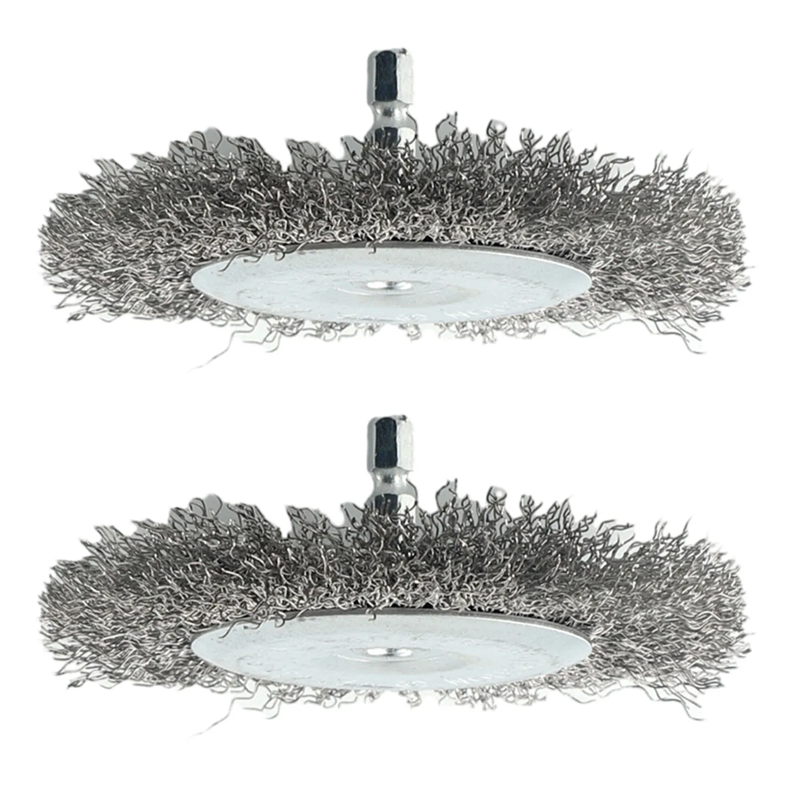 2pc Stainless-Steel Electric Joint Brush Replacement Brush Wire Set Metal Grout Brushes 6mm Shank EFB 400 401 Blister