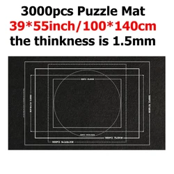 Children's Puzzle Storage Blanket with Portable Bag - Early Education and Playtime Essential (3000pcs mat black)