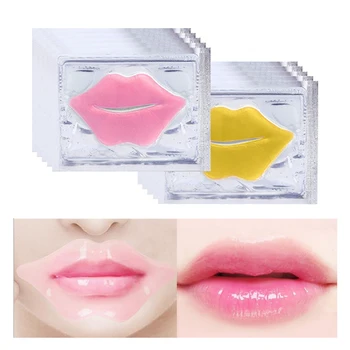 20pcs 크리스탈 콜라겐 립 패치 모이스춰 라이징 안티 링클 뉴 리싱 립 마스크 립 케어 라발 마스크 립 플럼 퍼 젤 패드