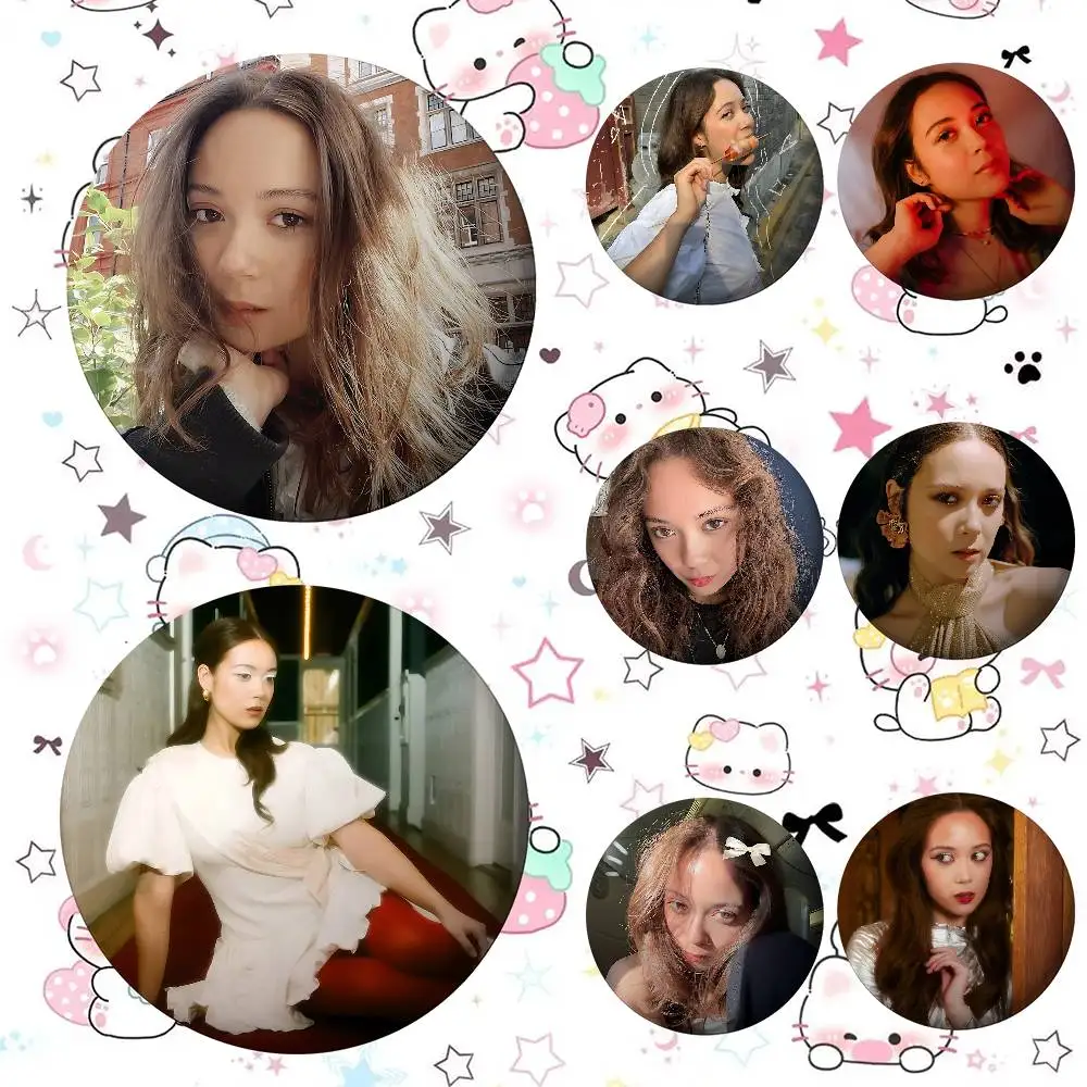 Singer L-Laufeys 배지 주변 장치 라펠 핀 틴플레이트 라운드 브로치 숄..