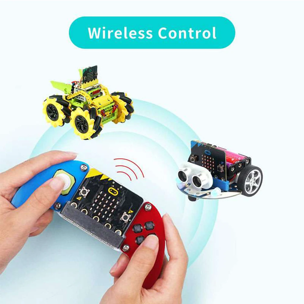 ELECFREAKS Micro:bit Electronic Joystick:bit V2 Kit Acrylic Case Game Board Game Controller Microbit Console Support Makecode