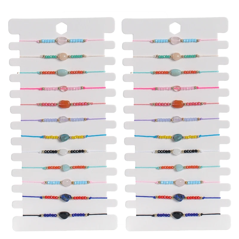 New 12pcs/lot Cute Unicorn Cat Bracelet Set Multi-style Shell Handmade Adjustable Charms Rope Bracelets for Women Jewelry Gifts