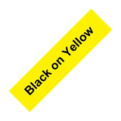 1-Pack Colorful White Label Tape - 9mm (Black on Yellow)