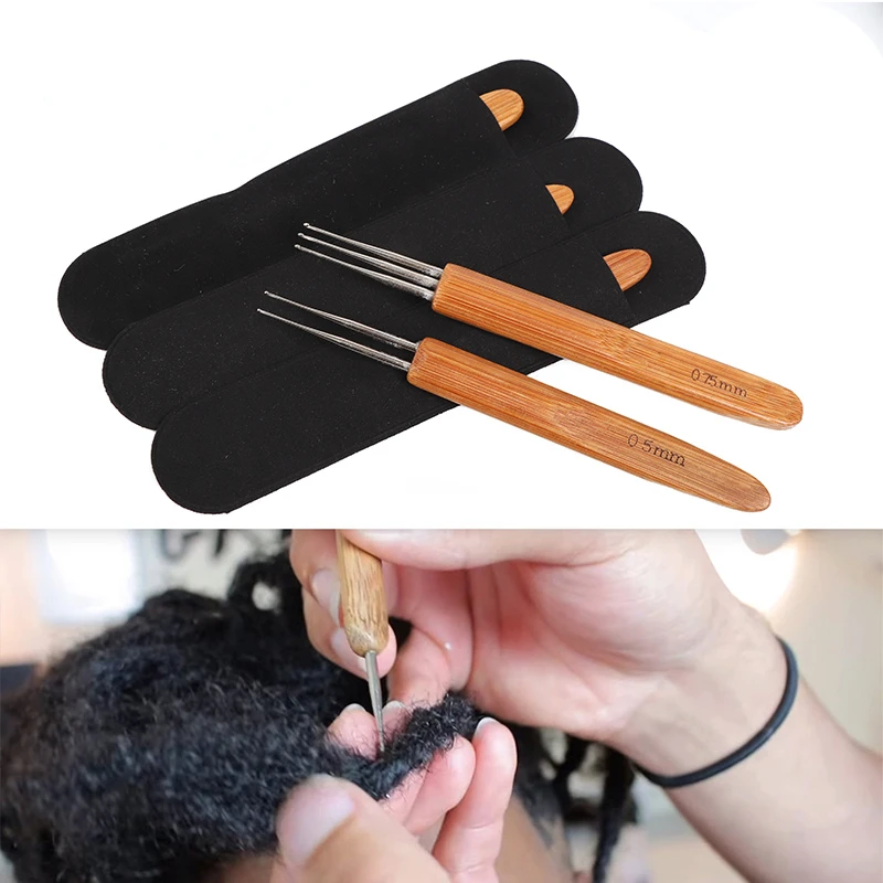 0.5Mm 0.75Mm Dreadlock Needle 1Pcs Crochet Hook For Dread Hair New Quality Hook Needle For Crochet Braids