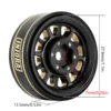 INJORA 1.0 Plus Brass Beadlock Wheel Rims for 1/24 1/18 RC Crawler SCX24 TRX4M FCX24 (W1101 W1102 W1103 W1107) 2