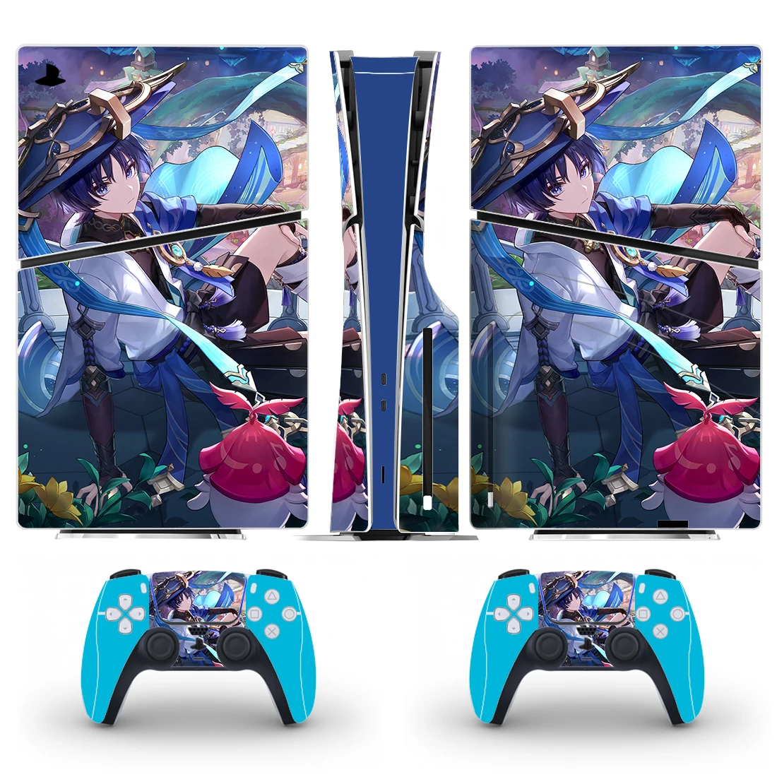 Genshin Impact Ps5 Slim Disc Skin Sticker Protector Decalcomania Cover Per Controller Console Ps5 Slim Disk Sticker Vinyl
