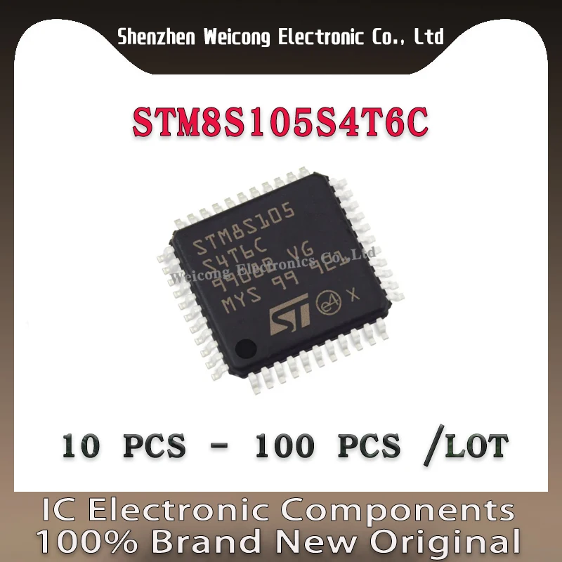 

New Original STM8S105S4T6C STM STM8 STM8S STM8S105 STM8S105S STM8S105S4 STM8S105S4T6 IC MCU 8BIT 16KB FLASH LQFP-44