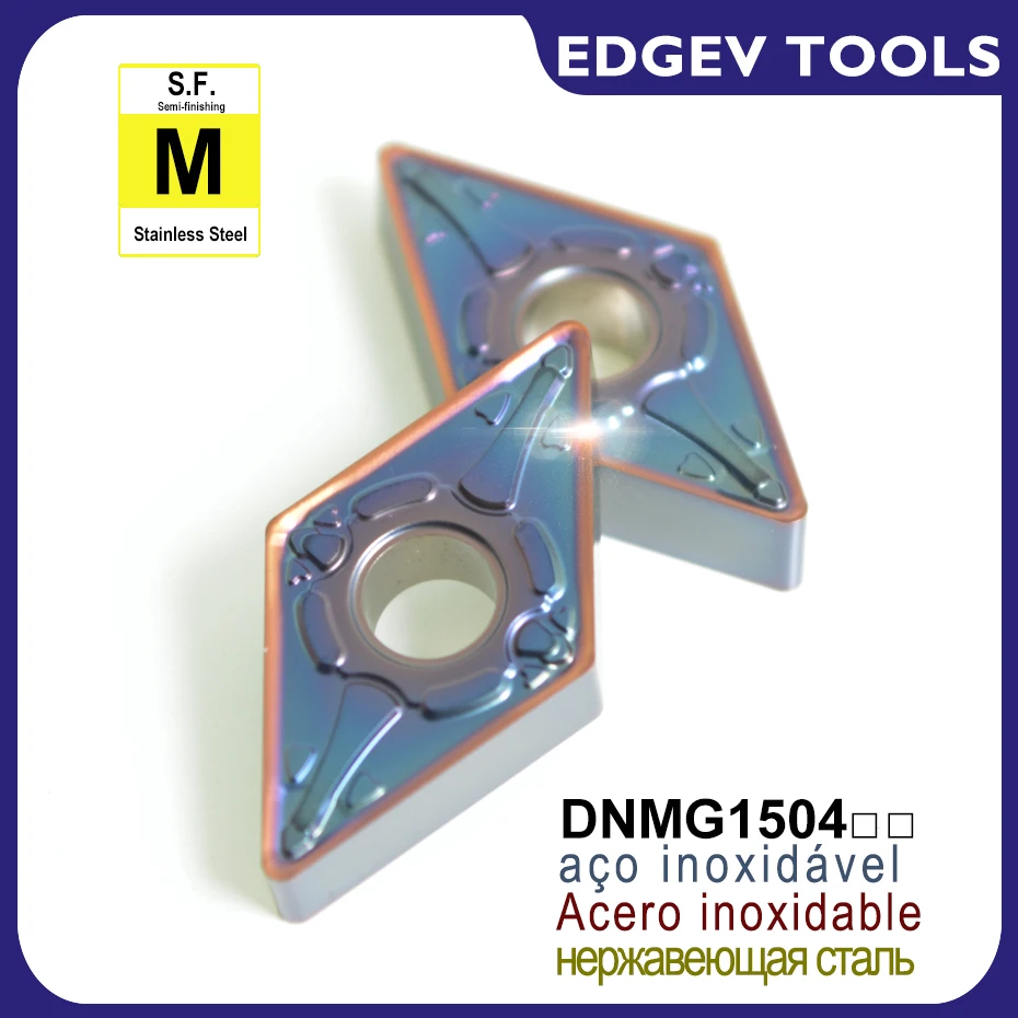 Carbide Turning Inserts DNMG 432 (10 Pack) - DNMG150408 For Semi-Finishing Steel On Lathes