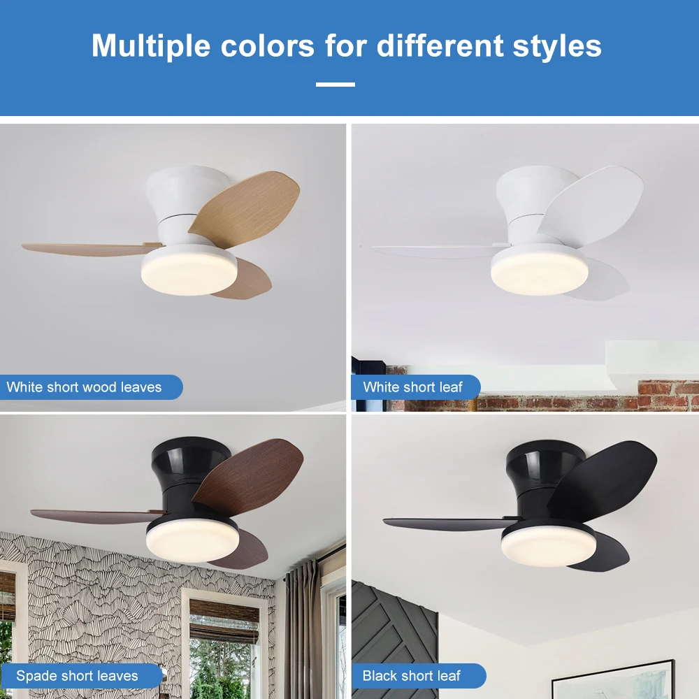 LED Ceiling Mounted Living Room Fan Light, Nordic Restaurant Decorative Ceiling Fan, Household Minimalist Electric Fan Light