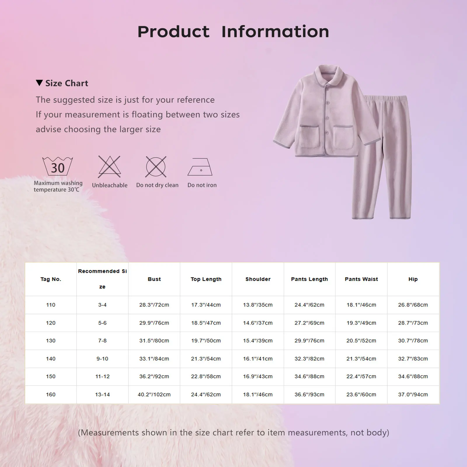 어린이 소녀 소년 따뜻한 양털 잠옷 세트 목욕 휴일 파티 캐주얼 데일리웨어 홈웨어 라운지웨어 긴 소매 버튼 탑+바지