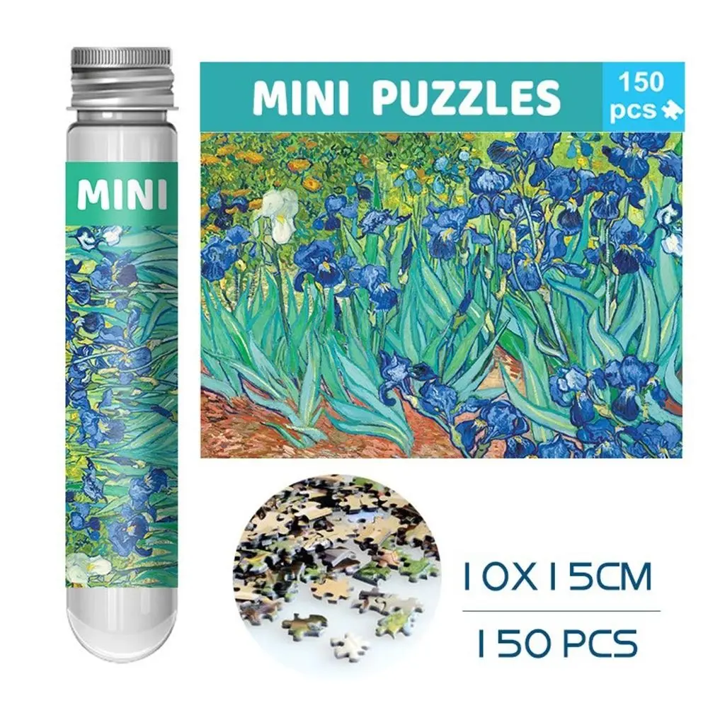 Creative Oil Painting Jigsaw Puzzle Set - 150 Pieces in Mini Test Tubes - Fun & Artistic Puzzle Game