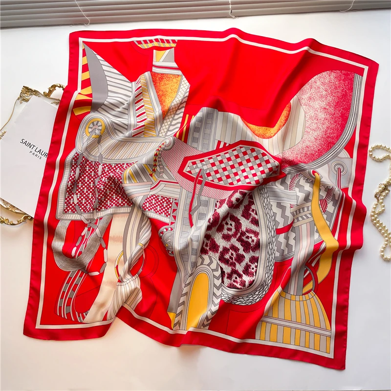 Twill Satin Square Scarf 6