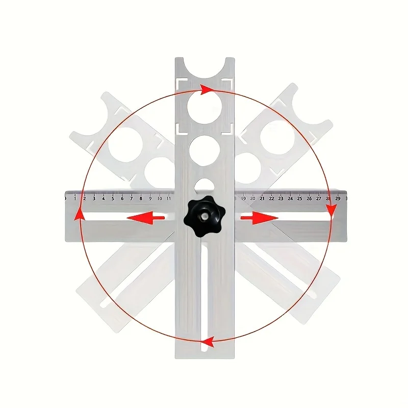 다기능 자, 타일과 대리석 위치 측정을 위해 특별히 설계된 정밀 위치 측정 도구입니다. 이 보편적인 측정기