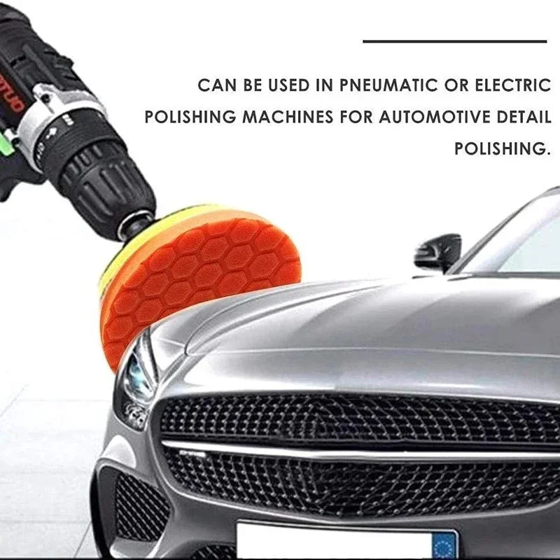 Car Polishing Pads Kit 5/6/7 Inch Self-Adhesive Wheel Car Detailing Waxing Sponge Pads Auto Care Cleaning Tool 5Pcs