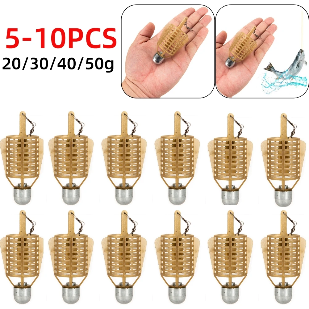 4x Angel Köder Feeder Mit Haken - Karpfen Angeln Federkörbe