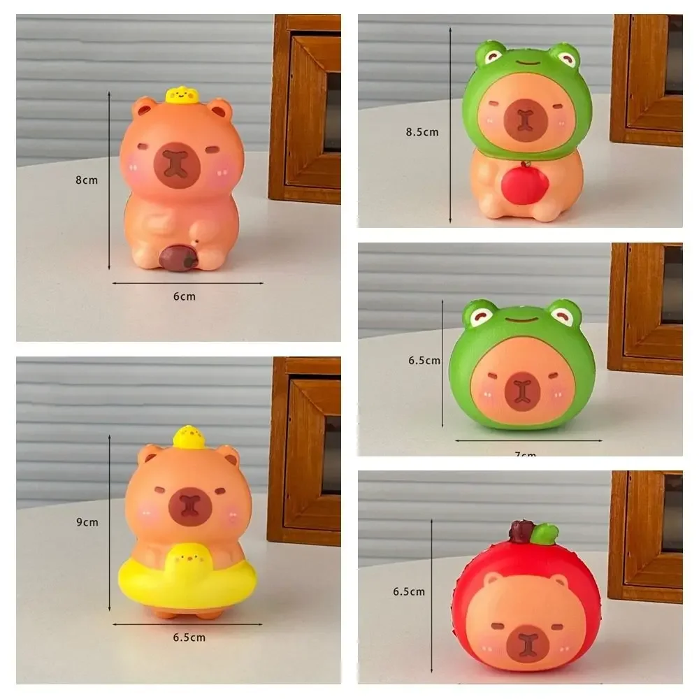 Capybara Squeeze Toy Cute Cartoon Fidget Toy Pinch Kneading Toy Decompression Toy Kid Party Favor 5