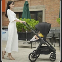 Poussette bébé haute vue peut s'asseoir ou s'allonger, légère et pliable, poussette bidirectionnelle haute vue pour nouveau-né 6