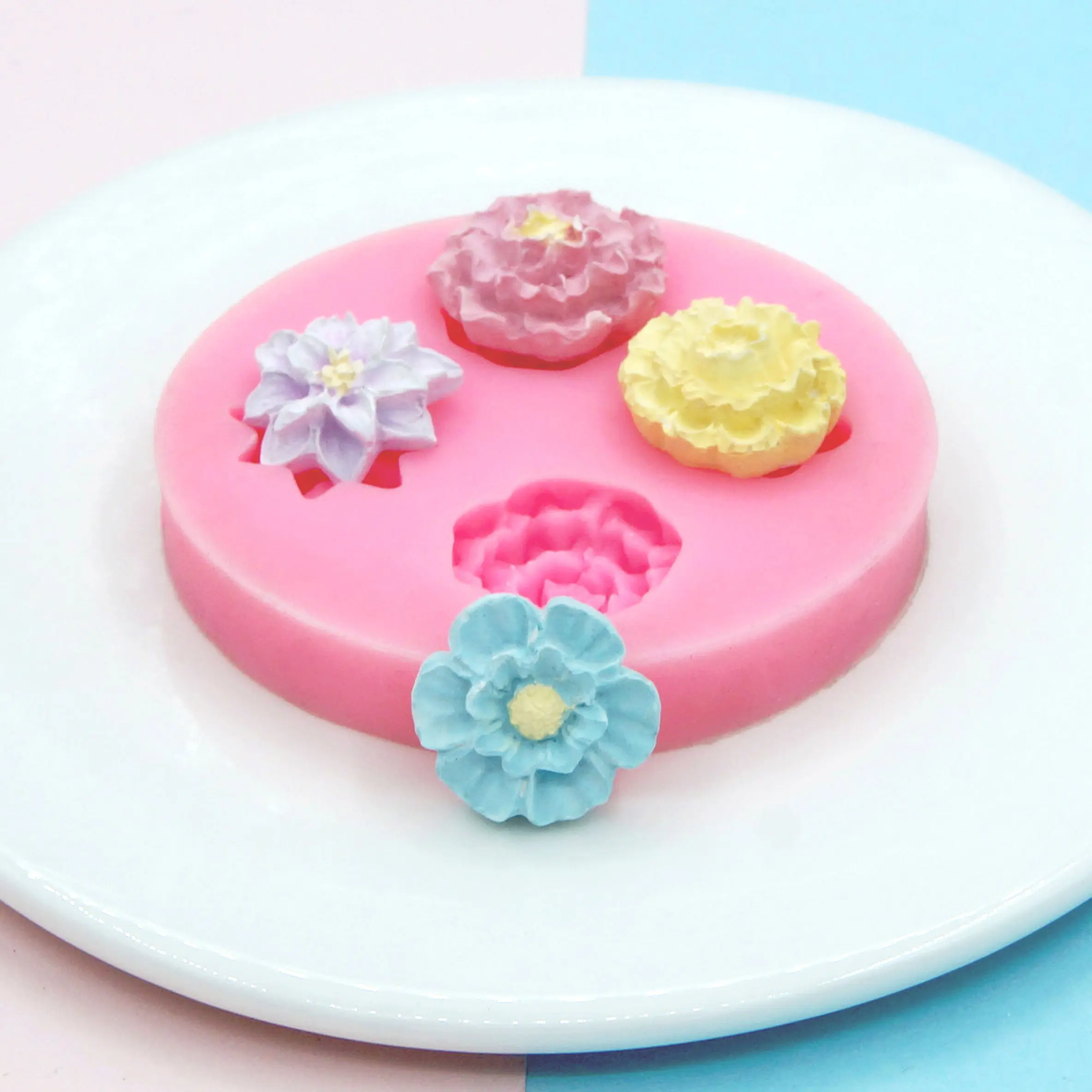 

3D Rose Flower Cake Decorating Silicone Molds Tools Plumeria Daisy Fondant Mold Candy Clay Chocolate Gumpaste Moulds Baking Tool