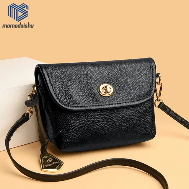 Bolsa De Hombro Bolso bandolera de piel auténtica para mujer