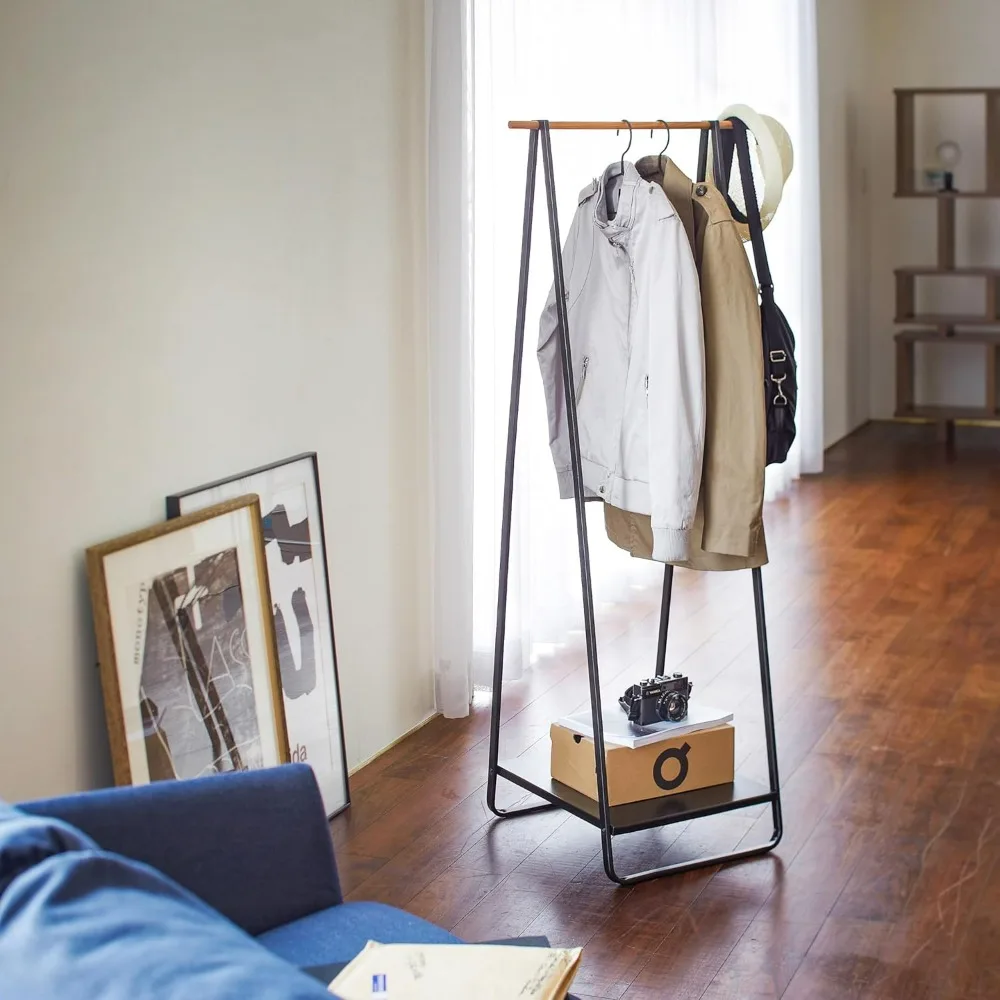 Tower style independent clothes hanger with shelf, 55 "- steel 2