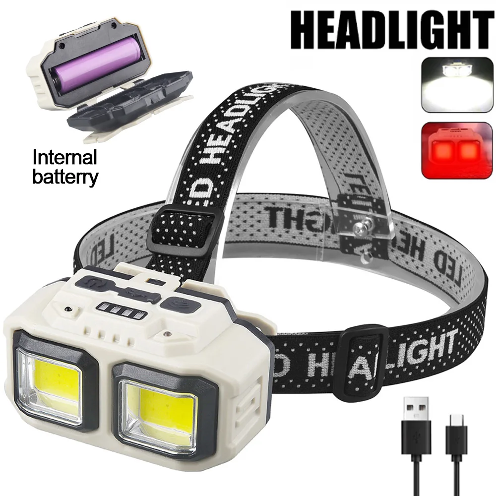 

Head Light Rechargeable LED Sensor Headlamp Outdoor Search Light Camping Light Fishing Flashlight Ultra Powerful Led Headlamp