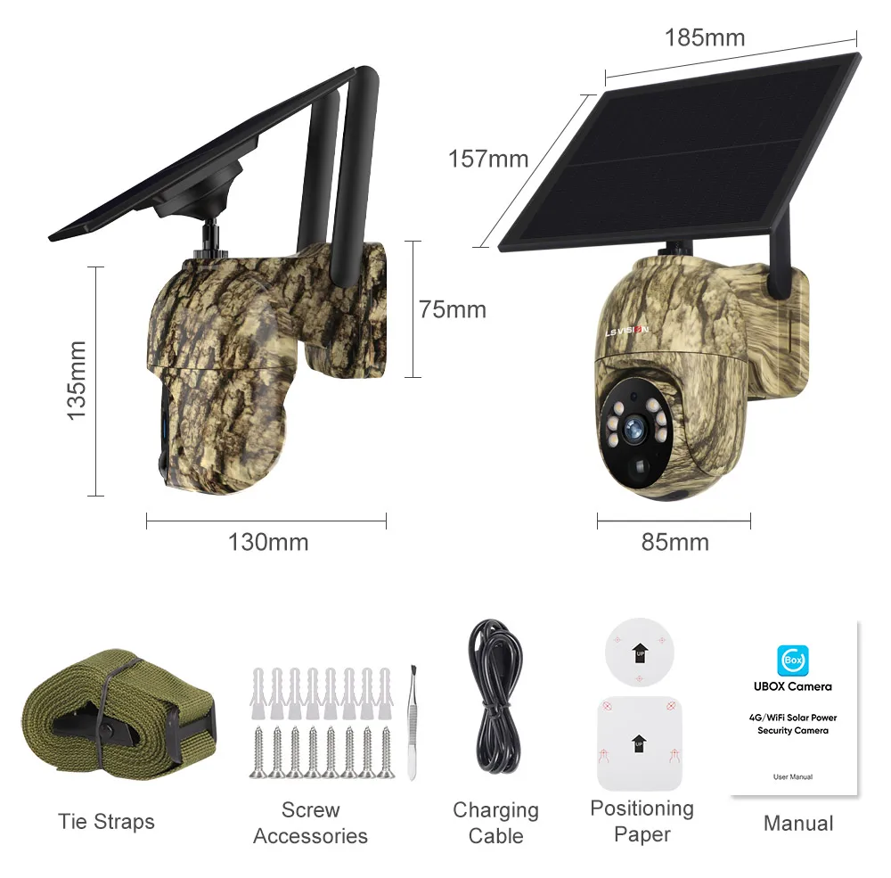 LS VISION 4MP Wireless Hunting Solar Camera Human/Animal Detection Ubox WiFi/4G