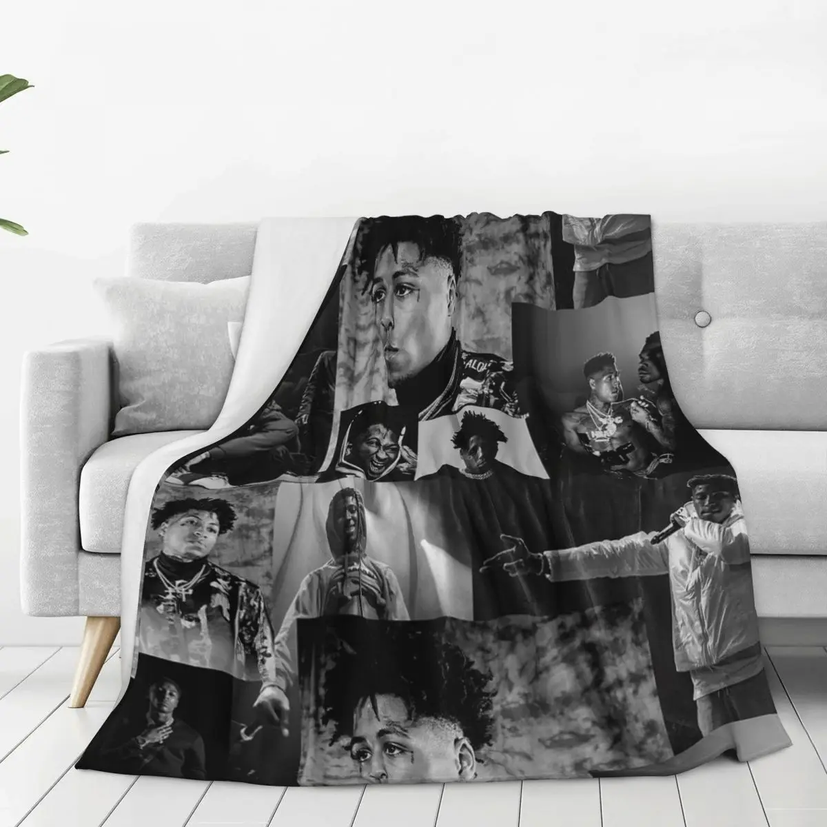 Youngboy B And W Never Broke Again Collage Blankets Fleece Breathable Sofa Throw Blankets For Couch Throws Bedspread Quilt 6