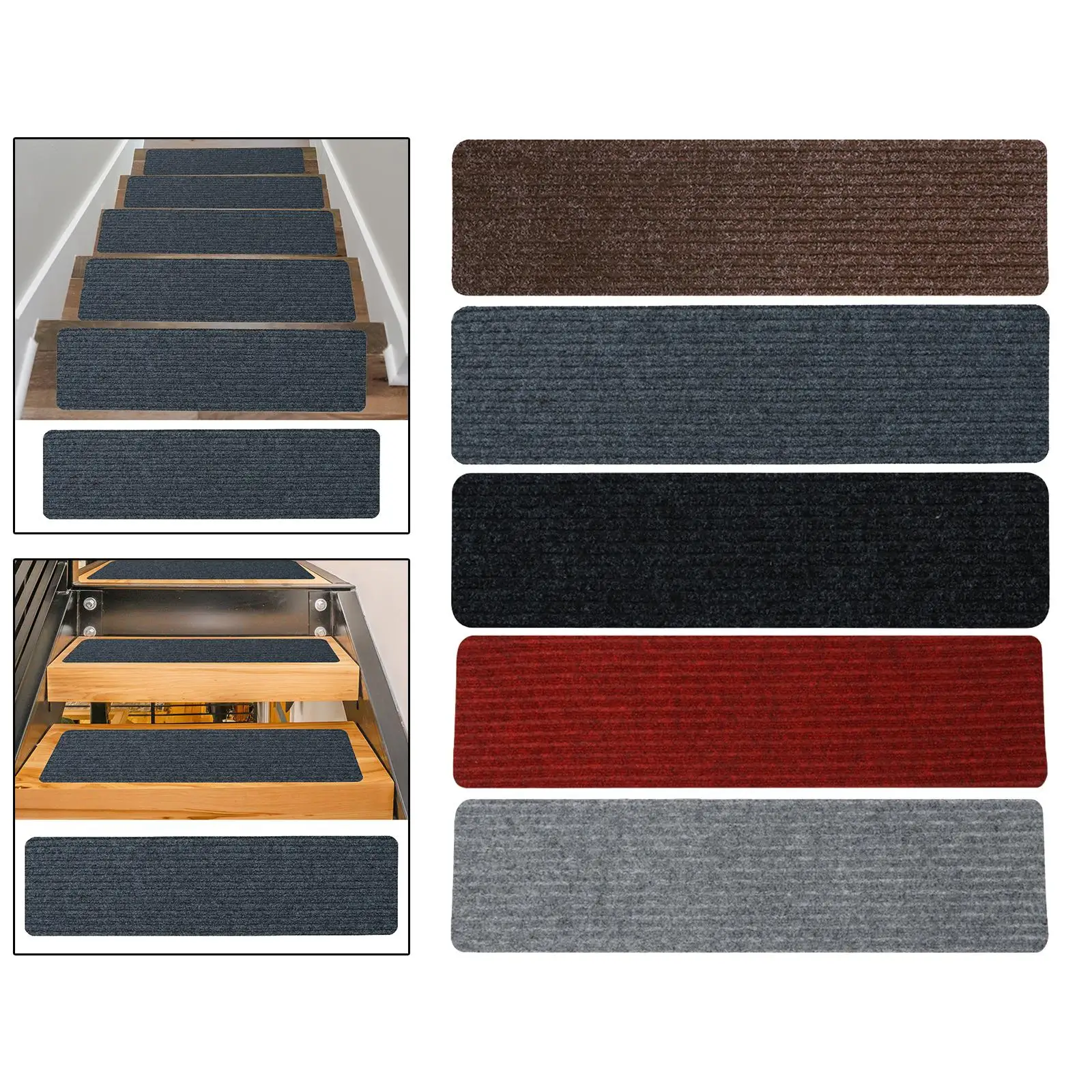 Indoor Stair Runners, Stair Mats, 30x8" Treads for Wood Steps, Elderly, ,