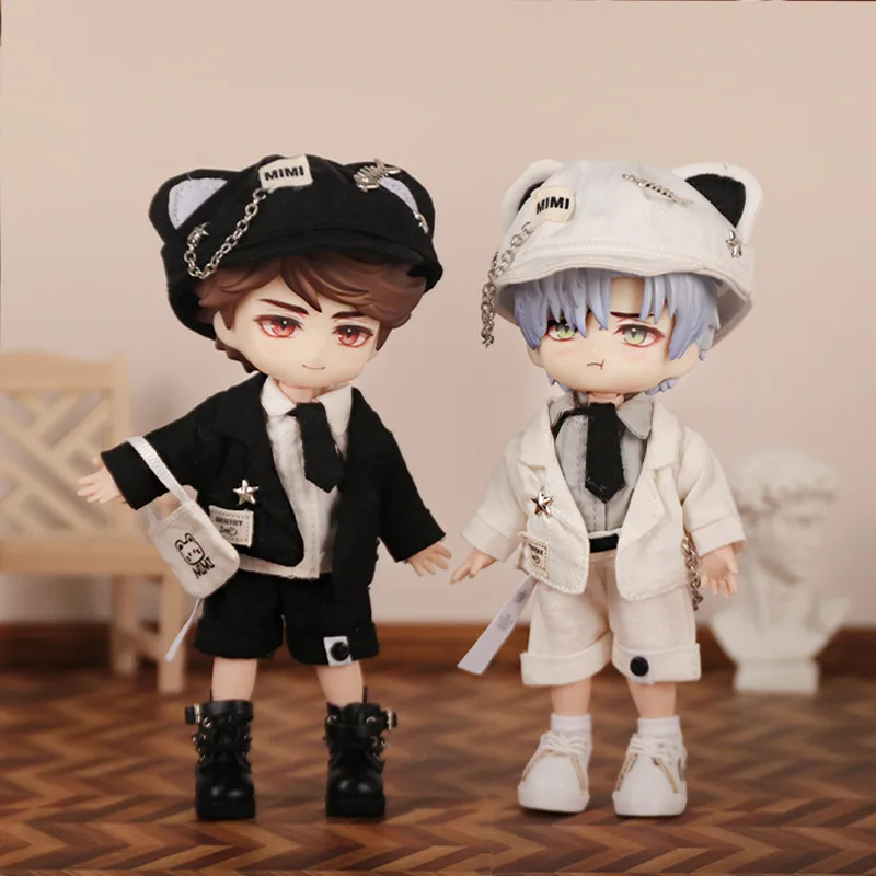 ob11 Clother Cute Uniform Molly Doll Gentleman Suit Clothes Shirt Tie Decoration Fishbone Razor Hat 12 Points Bjd GSC Body 3