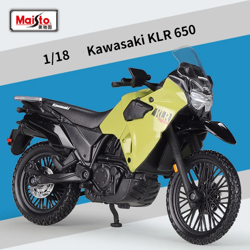

Мотоциклетная модель Maisto 1:18 Kawasaki KLR650, Коллекция игрушечных автомобилей, автовелосипед, амортизатор короткого хода, внедорожный автомобиль, игрушечный автомобиль