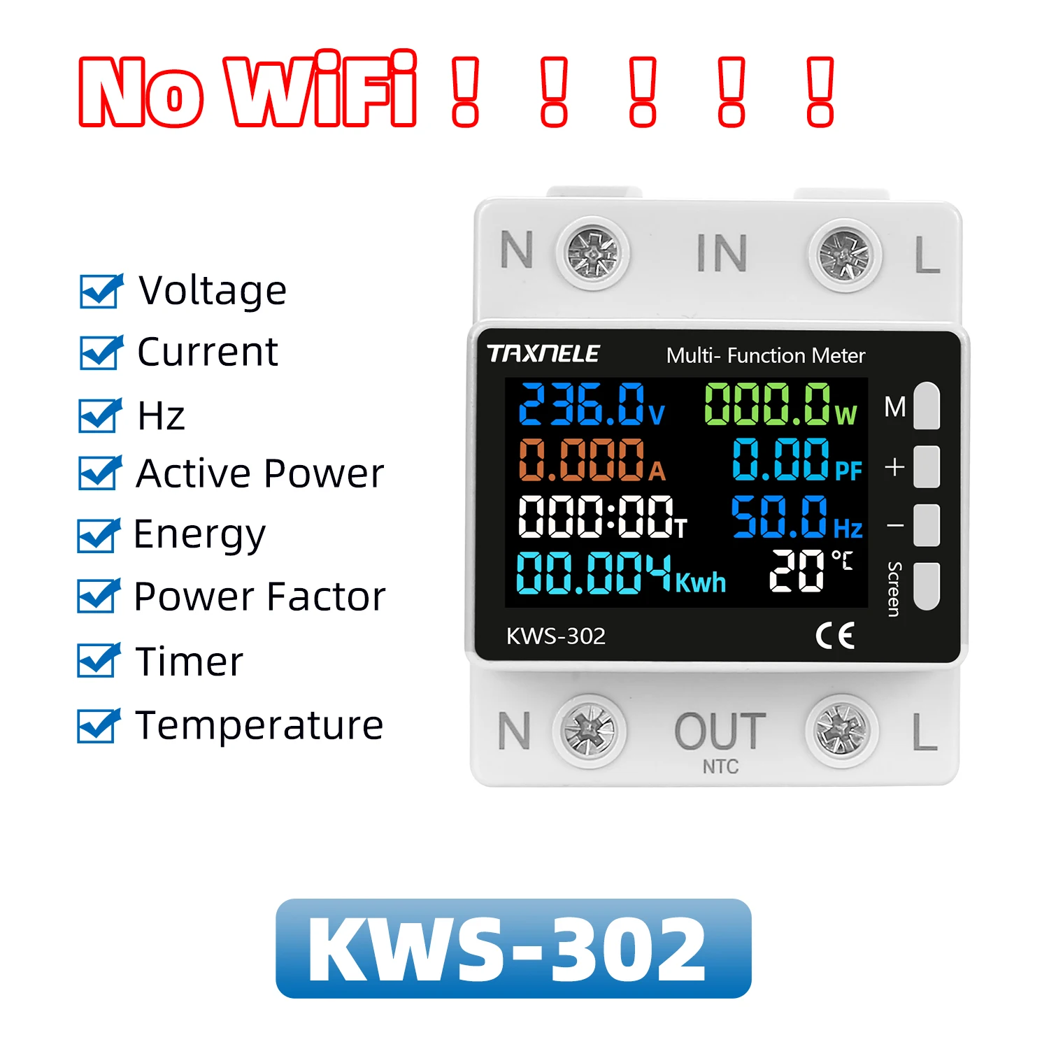 Tuya WiFi Smart Switch with Energy Meter and Remote Control