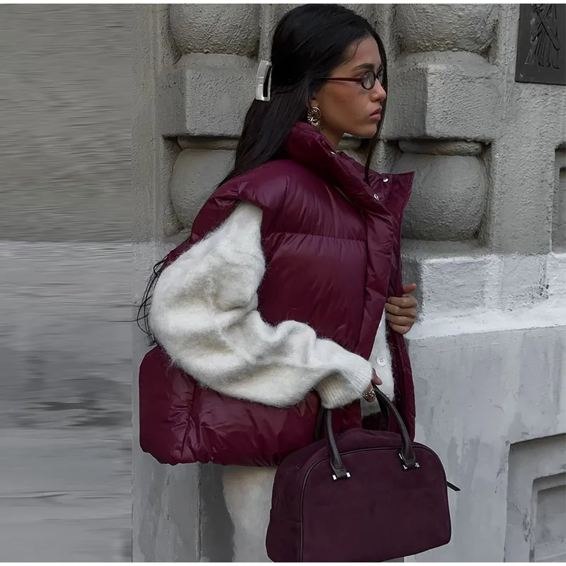 Casual Fluffy Zipper Vest Coats Women Vintage Loose Lapel Sleeveless Single Breasted Jacket Lady Winter Versatile Simple Outwear