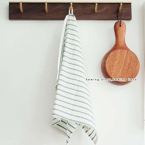 Pure Cotton Table Napkin Set of 3 Nordic Style Tea Towels Water-absorbent Pad Home Kitchen