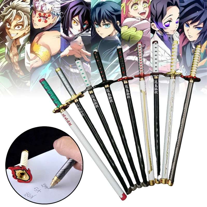 Demon Slayer Katana Pen 20cm Tanjirou Sword Anime Metal Ninja Knife Toy