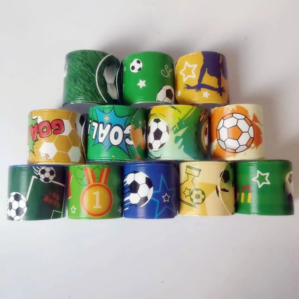 Description Picture 3 of item12pcs soccer Football Slap Bracelets Wristband Toys for Kids Soccer Theme Birthday Party Favors Pinata Filler Goodie Bag Gift