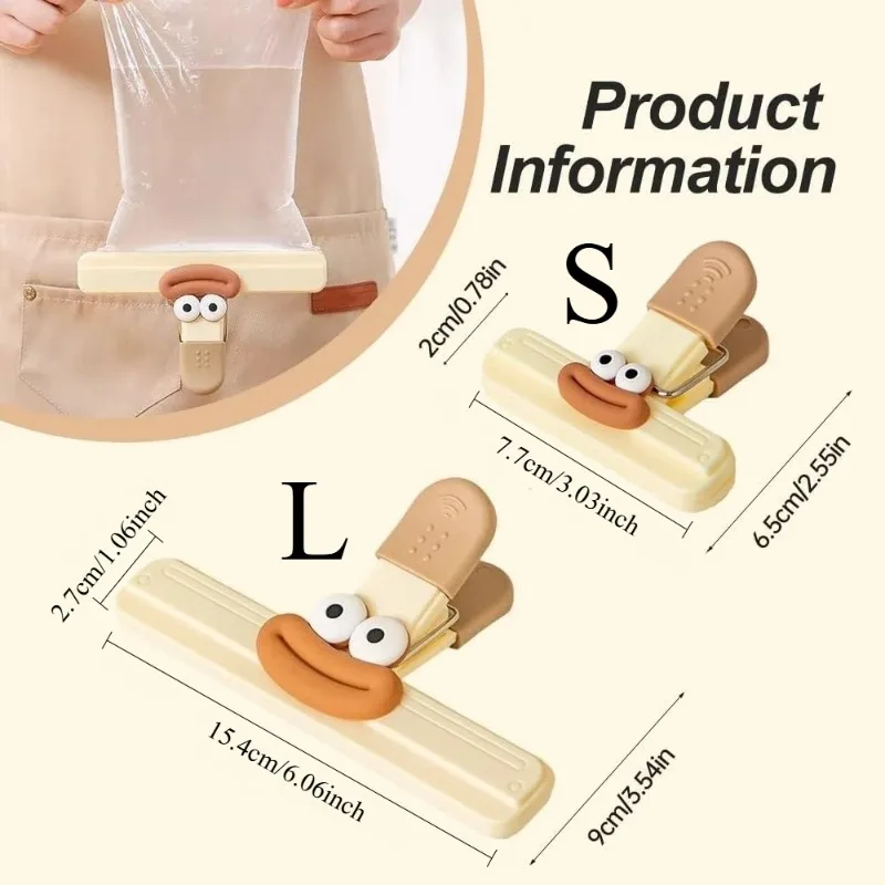 2/4/6PCS  Creative and Quirky Sealing Clips, DIY Decorative Patches, T-shaped Sealing Clips, Snack Clips, Kitchen Tools