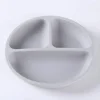 Silicone Tableware Children's Dinner Plate Separate Dinner Plate Auxiliary Food Training Tableware Set Snack Bowl 4