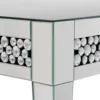 Rectangle Mirrored Coffee Table Silver Living Room Table with Cryatal Diamond Inlay Modern Luxury Mirrored Furniture Tea Table 6