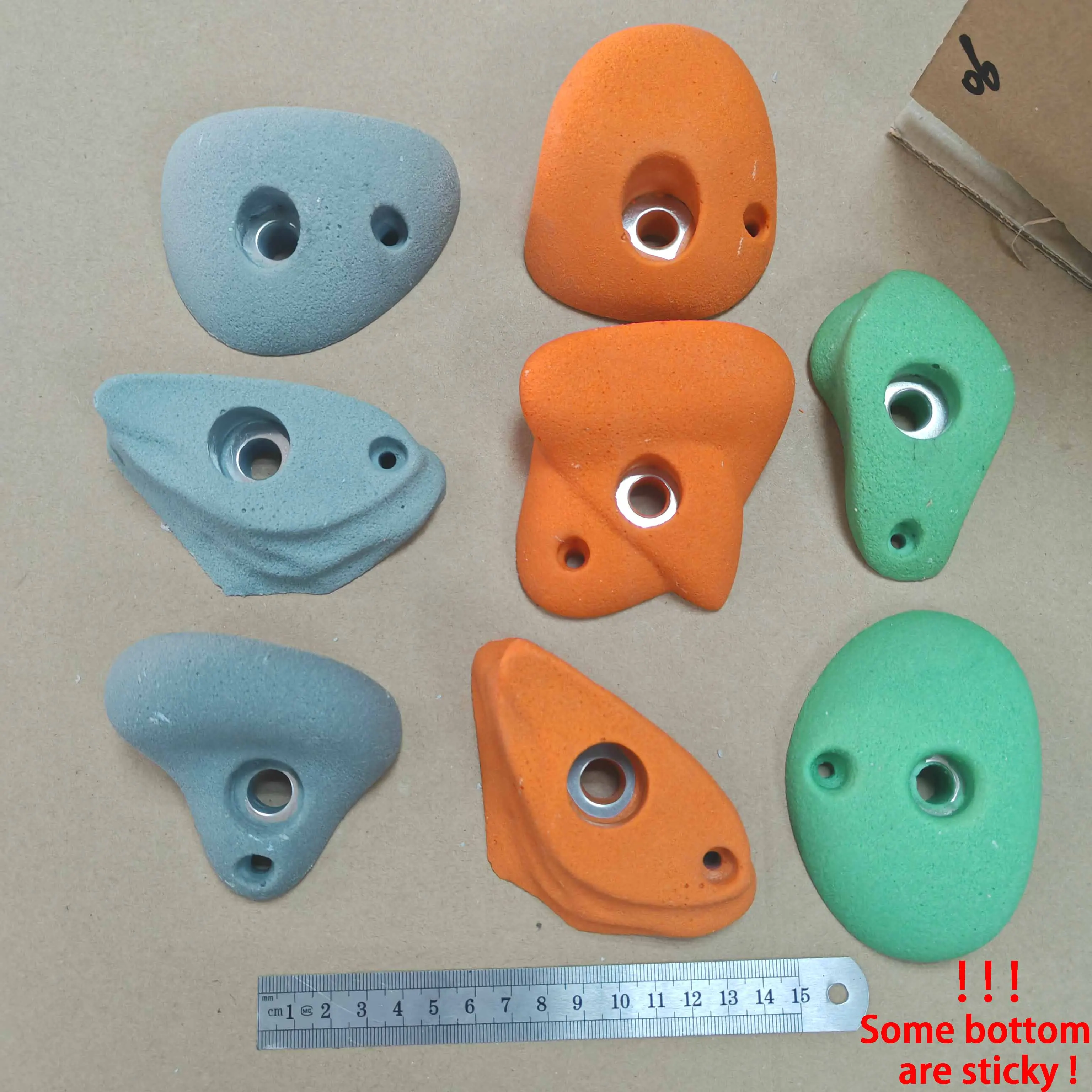 15-Pack Real Rock Climbing Holds - Bolt-On Sandstone Holds For Home Climbing Walls (Adult & Kids)