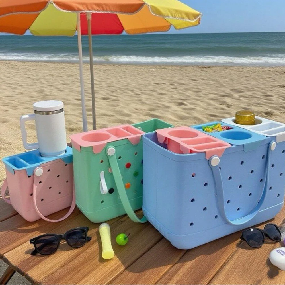 EVA Phone Storage Lid Cup Organizer Holder Rack Bag Top Snack Tray Waterproof Soft Cover Divider for Beach Trip Camping Travel